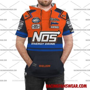 Sheldon Haudenschild World of Outlaws Racing 2023 Uniform Apparel Clothes Bomber Thick Coat Sleeveless Hoodie Hooded T-Shirt Suit for daily life, Fabric: 95% polyester and 5% spandex, Regular fit, Stitch Color: automatically matched based on patterns