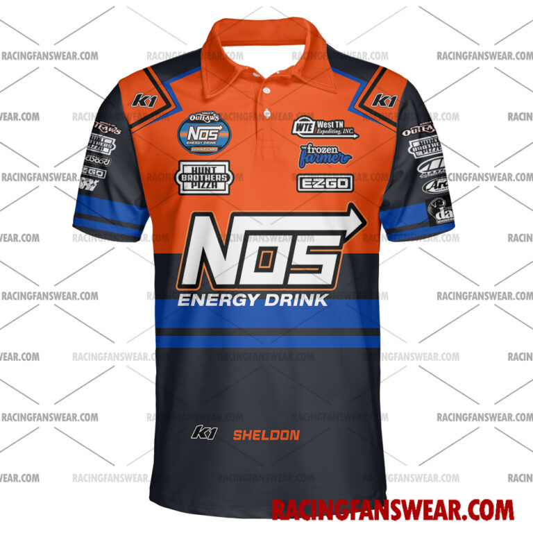 Sheldon Haudenschild World of Outlaws Racing 2023 Uniform Apparel Clothes Hawaiian Polo Shirts Suit for daily life, Fabric: 95% polyester and 5% spandex, Regular fit, Stitch Color: automatically matched based on patterns
