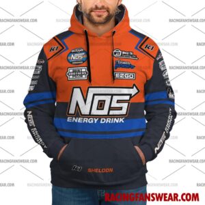 Sheldon Haudenschild World of Outlaws Racing 2023 Uniform Apparel Clothes Sweatshirt Zip Pop Top Hoodie T-Shirt Long Pant Suit for daily life, Fabric: 95% polyester and 5% spandex, Regular fit, Stitch Color: automatically matched based on patterns