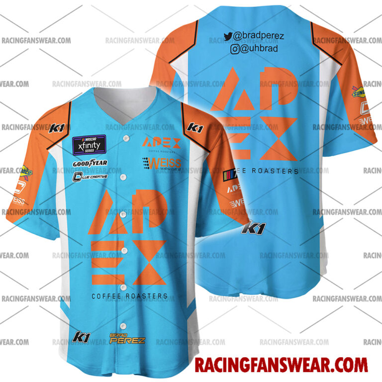 Nascar store - Loyal fans of Brad Perez's Men's Baseball Jersey,Women's Baseball Jersey,Kid's Baseball Jersey,Men's Hockey Jerseys,WoMen's Hockey Jerseys,Youth's Hockey Jerseys:vintage nascar racing suit,uniform,apparel,shirts,merch,merchandise,jersey,hoodie,jackets,shorts,sweatshirt,outfits,clothes