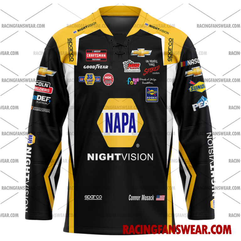 Nascar store - Loyal fans of Connor Mosack's Men's Baseball Jersey,Women's Baseball Jersey,Kid's Baseball Jersey,Men's Hockey Jerseys,WoMen's Hockey Jerseys,Youth's Hockey Jerseys:vintage nascar racing suit,uniform,apparel,shirts,merch,merchandise,jersey,hoodie,jackets,shorts,sweatshirt,outfits,clothes