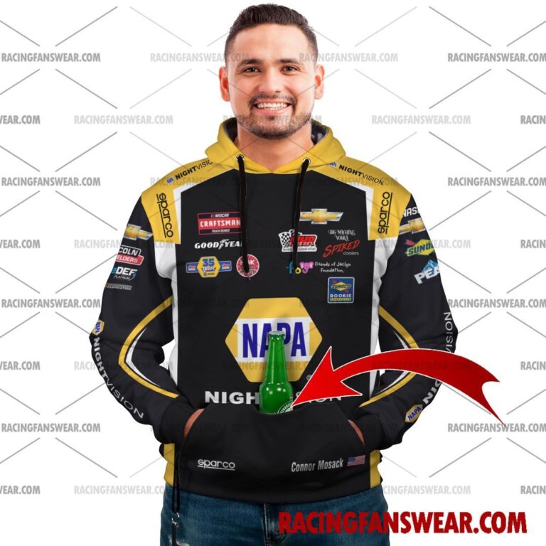 Nascar store - Loyal fans of Connor Mosack's Unisex Hoodie,Unisex Pop Top Hoodie,Unisex Zip Hoodie,Unisex T-Shirt,Unisex Sweatshirt,Unisex Long Pants,Kid Hoodie,Kid Zip Hoodie,Kid T-Shirt,Kid Sweatshirt,Kid Long Pants:vintage nascar racing suit,uniform,apparel,shirts,merch,merchandise,jersey,hoodie,jackets,shorts,sweatshirt,outfits,clothes