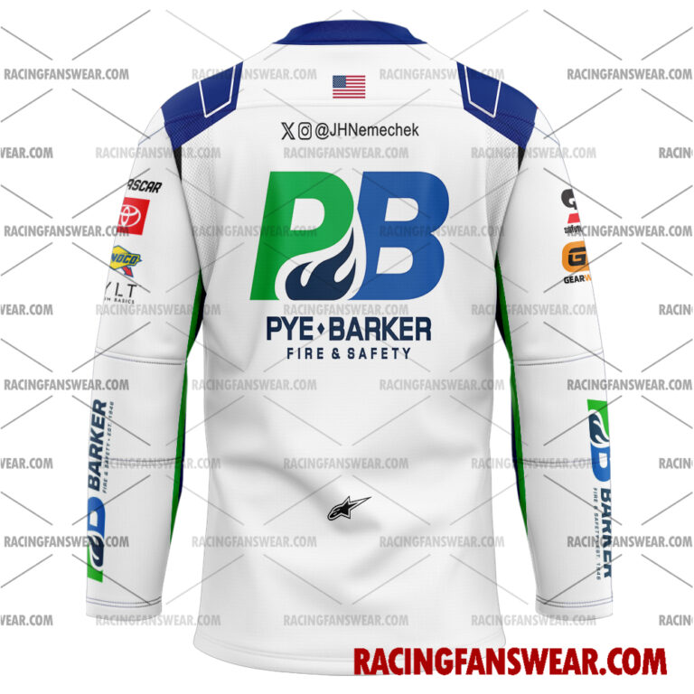 Nascar store - Loyal fans of John Hunter Nemechek's Men's Baseball Jersey,Women's Baseball Jersey,Kid's Baseball Jersey,Men's Hockey Jerseys,WoMen's Hockey Jerseys,Youth's Hockey Jerseys:vintage nascar racing suit,uniform,apparel,shirts,merch,merchandise,jersey,hoodie,jackets,shorts,sweatshirt,outfits,clothes