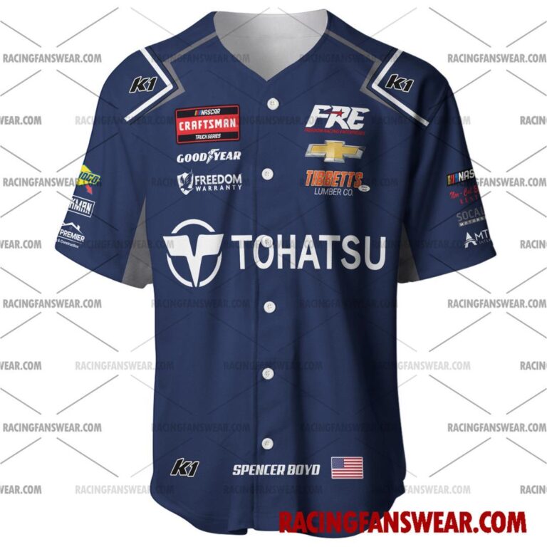 Nascar store - Loyal fans of Spencer Boyd's Men's Baseball Jersey,Women's Baseball Jersey,Kid's Baseball Jersey,Men's Hockey Jerseys,WoMen's Hockey Jerseys,Youth's Hockey Jerseys:vintage nascar racing suit,uniform,apparel,shirts,merch,merchandise,jersey,hoodie,jackets,shorts,sweatshirt,outfits,clothes