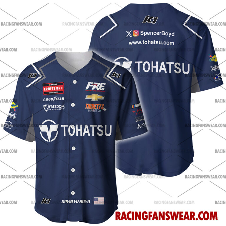 Nascar store - Loyal fans of Spencer Boyd's Men's Baseball Jersey,Women's Baseball Jersey,Kid's Baseball Jersey,Men's Hockey Jerseys,WoMen's Hockey Jerseys,Youth's Hockey Jerseys:vintage nascar racing suit,uniform,apparel,shirts,merch,merchandise,jersey,hoodie,jackets,shorts,sweatshirt,outfits,clothes