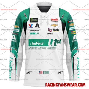 Nascar store - Loyal fans of William Byron's Men's Baseball Jersey,Women's Baseball Jersey,Kid's Baseball Jersey,Men's Hockey Jerseys,WoMen's Hockey Jerseys,Youth's Hockey Jerseys:vintage nascar racing suit,uniform,apparel,shirts,merch,merchandise,jersey,hoodie,jackets,shorts,sweatshirt,outfits,clothes