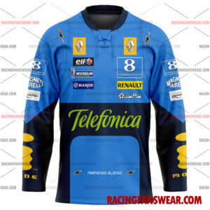 Fernando Alonso Formula One Racing 2004 Uniform Apparel Clothes Baseball Jersey Hockey Jersey1 3 Formula One store - Loyal fans of Fernando Alonso's Men's Baseball Jersey,Women's Baseball Jersey,Kid's Baseball Jersey,Men's Hockey Jerseys,WoMen's Hockey Jerseys,Youth's Hockey Jerseys:vintage formula one racing suit,uniform,apparel,shirts,merch,merchandise,jersey,hoodie,jackets,shorts,sweatshirt,outfits,clothes