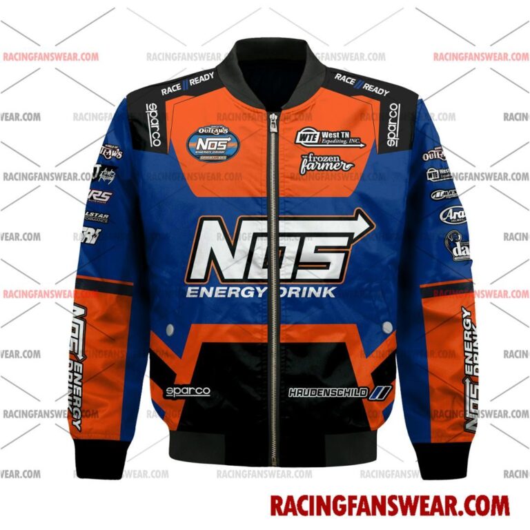 Sheldon Haudenschild World of Outlaws Racing 2025 Uniform Apparel Clothes Bomber Thick Coat Sleeveless Hoodie Hooded T-Shirt Suit for daily life, Fabric: 95% polyester and 5% spandex, Regular fit, Stitch Color: automatically matched based on patterns