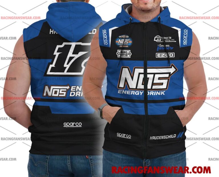 Sheldon Haudenschild World of Outlaws Racing 2025 Uniform Apparel Clothes Bomber Thick Coat Sleeveless Hoodie Hooded T-Shirt Suit for daily life, Fabric: 95% polyester and 5% spandex, Regular fit, Stitch Color: automatically matched based on patterns