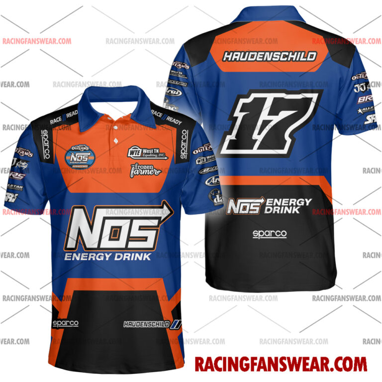 Sheldon Haudenschild World of Outlaws Racing 2025 Uniform Apparel Clothes Hawaiian Polo Shirts Suit for daily life, Fabric: 95% polyester and 5% spandex, Regular fit, Stitch Color: automatically matched based on patterns