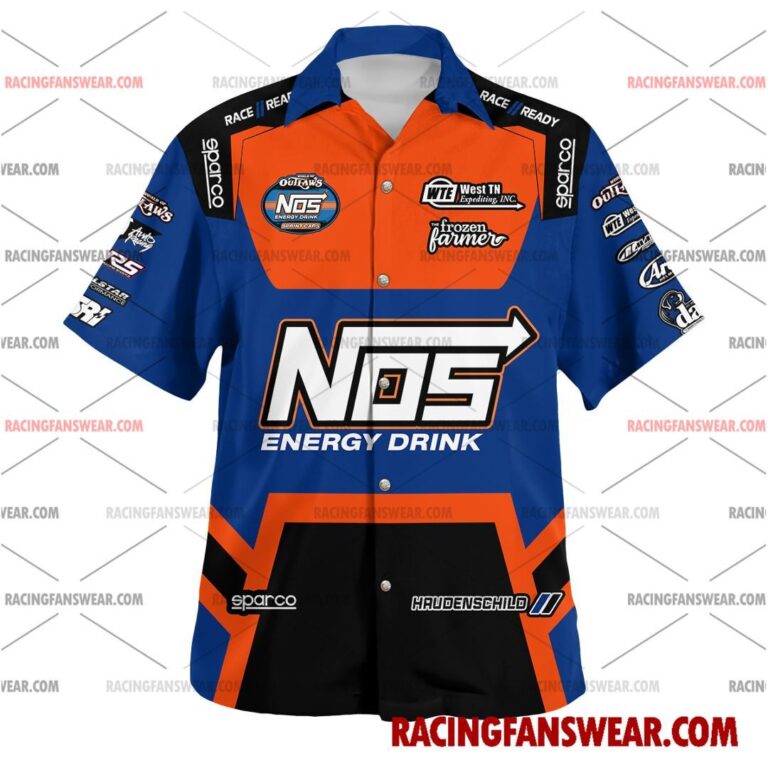 Sheldon Haudenschild World of Outlaws Racing 2025 Uniform Apparel Clothes Hawaiian Polo Shirts Suit for daily life, Fabric: 95% polyester and 5% spandex, Regular fit, Stitch Color: automatically matched based on patterns