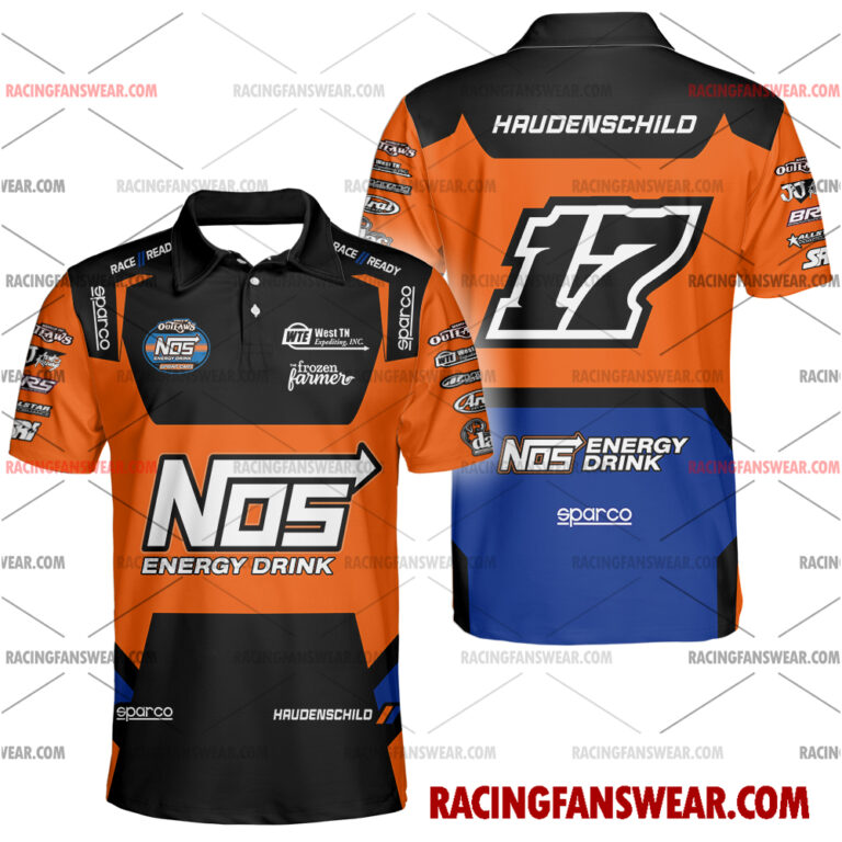 Sheldon Haudenschild World of Outlaws Racing 2025 Uniform Apparel Clothes Hawaiian Polo Shirts Suit for daily life, Fabric: 95% polyester and 5% spandex, Regular fit, Stitch Color: automatically matched based on patterns