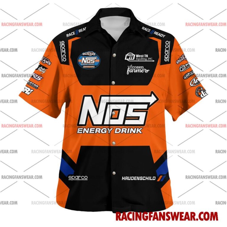 Sheldon Haudenschild World of Outlaws Racing 2025 Uniform Apparel Clothes Hawaiian Polo Shirts Suit for daily life, Fabric: 95% polyester and 5% spandex, Regular fit, Stitch Color: automatically matched based on patterns