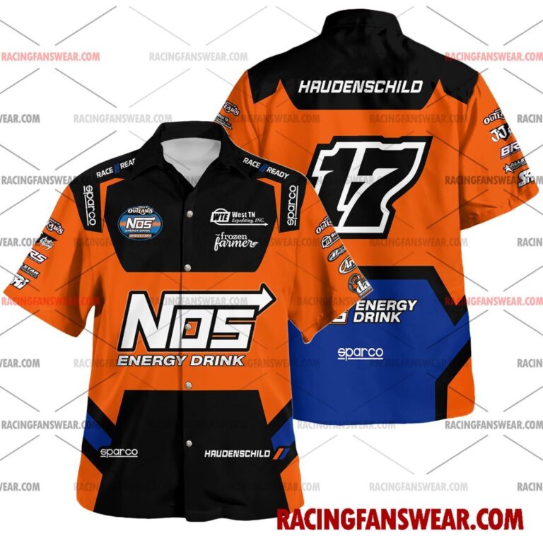 Sheldon Haudenschild World of Outlaws Racing 2025 Uniform Apparel Clothes Hawaiian Polo Shirts Suit for daily life, Fabric: 95% polyester and 5% spandex, Regular fit, Stitch Color: automatically matched based on patterns
