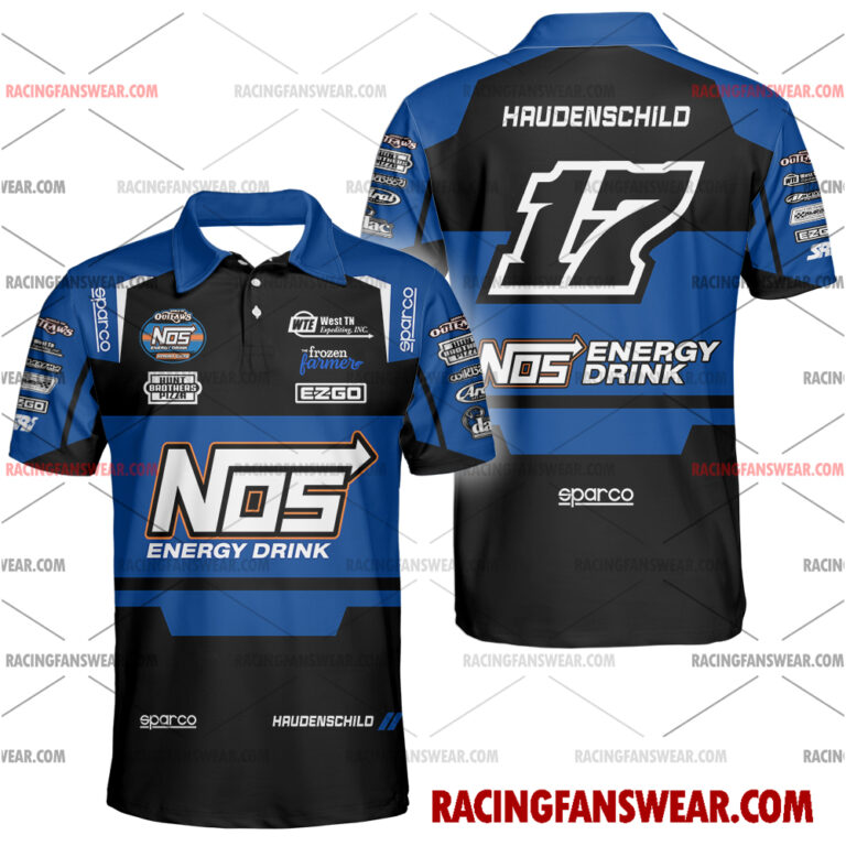Sheldon Haudenschild World of Outlaws Racing 2025 Uniform Apparel Clothes Hawaiian Polo Shirts Suit for daily life, Fabric: 95% polyester and 5% spandex, Regular fit, Stitch Color: automatically matched based on patterns