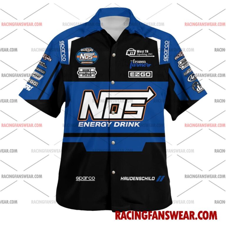 Sheldon Haudenschild World of Outlaws Racing 2025 Uniform Apparel Clothes Hawaiian Polo Shirts Suit for daily life, Fabric: 95% polyester and 5% spandex, Regular fit, Stitch Color: automatically matched based on patterns