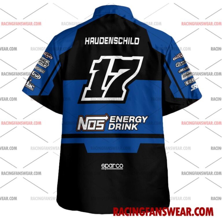 Sheldon Haudenschild World of Outlaws Racing 2025 Uniform Apparel Clothes Hawaiian Polo Shirts Suit for daily life, Fabric: 95% polyester and 5% spandex, Regular fit, Stitch Color: automatically matched based on patterns