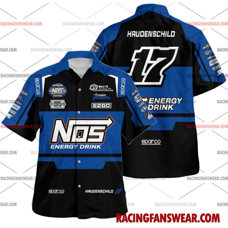 Sheldon Haudenschild World of Outlaws Racing 2025 Uniform Apparel Clothes Hawaiian Polo Shirts Suit for daily life, Fabric: 95% polyester and 5% spandex, Regular fit, Stitch Color: automatically matched based on patterns