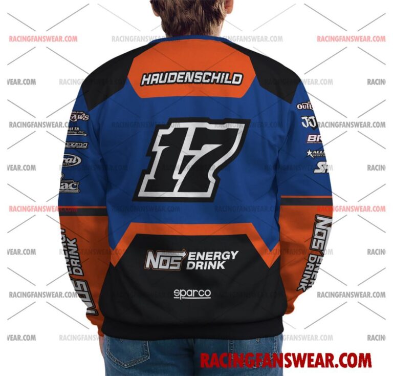 Sheldon Haudenschild World of Outlaws Racing 2025 Uniform Apparel Clothes Sweatshirt Zip Pop Top Hoodie T-Shirt Long Pant Suit for daily life, Fabric: 95% polyester and 5% spandex, Regular fit, Stitch Color: automatically matched based on patterns