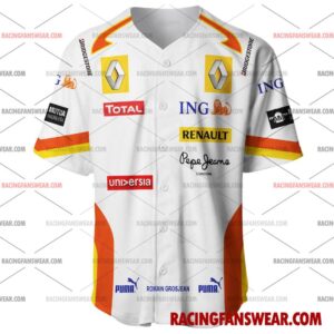 Romain Grosjean Formula One Racing 2009 Uniform Apparel Clothes Baseball Jersey Hockey Jersey 1 Formula One store - Loyal fans of Romain Grosjean's Men's Baseball Jersey,Women's Baseball Jersey,Kid's Baseball Jersey,Men's Hockey Jerseys,WoMen's Hockey Jerseys,Youth's Hockey Jerseys:vintage formula one racing suit,uniform,apparel,shirts,merch,merchandise,jersey,hoodie,jackets,shorts,sweatshirt,outfits,clothes