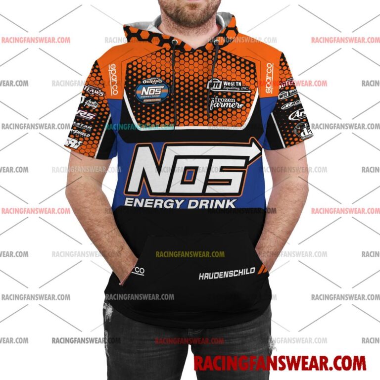 Sheldon Haudenschild World of Outlaws Racing 2025 Uniform Apparel Clothes Bomber Thick Coat Sleeveless Hoodie Hooded T-Shirt Suit for daily life, Fabric: 95% polyester and 5% spandex, Regular fit, Stitch Color: automatically matched based on patterns