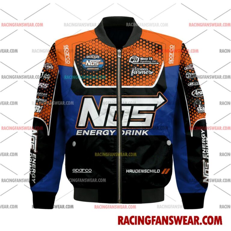 Sheldon Haudenschild World of Outlaws Racing 2025 Uniform Apparel Clothes Bomber Thick Coat Sleeveless Hoodie Hooded T-Shirt Suit for daily life, Fabric: 95% polyester and 5% spandex, Regular fit, Stitch Color: automatically matched based on patterns
