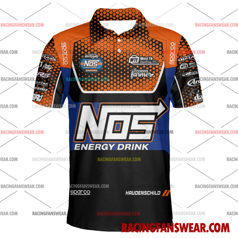 Sheldon Haudenschild World of Outlaws Racing 2025 Uniform Apparel Clothes Hawaiian Polo Shirts Suit for daily life, Fabric: 95% polyester and 5% spandex, Regular fit, Stitch Color: automatically matched based on patterns