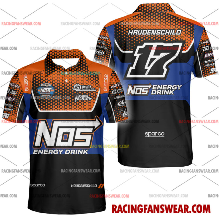 Sheldon Haudenschild World of Outlaws Racing 2025 Uniform Apparel Clothes Hawaiian Polo Shirts Suit for daily life, Fabric: 95% polyester and 5% spandex, Regular fit, Stitch Color: automatically matched based on patterns
