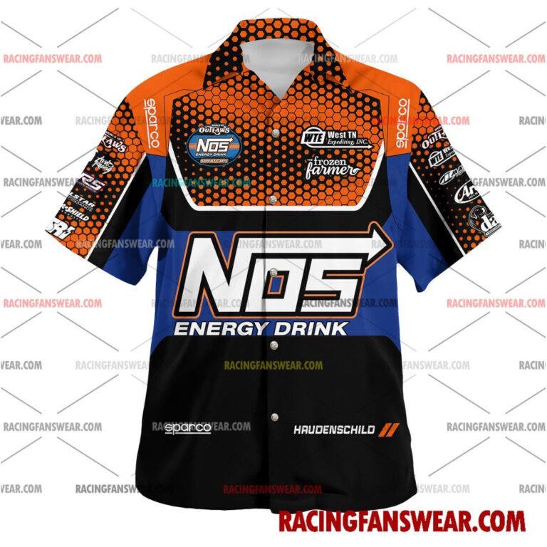 Sheldon Haudenschild World of Outlaws Racing 2025 Uniform Apparel Clothes Hawaiian Polo Shirts Suit for daily life, Fabric: 95% polyester and 5% spandex, Regular fit, Stitch Color: automatically matched based on patterns