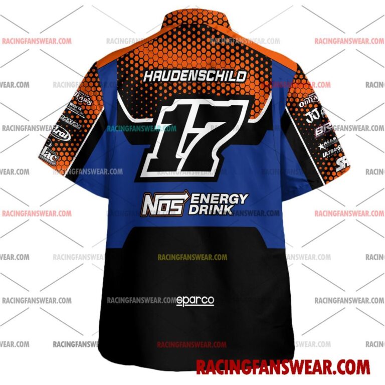 Sheldon Haudenschild World of Outlaws Racing 2025 Uniform Apparel Clothes Hawaiian Polo Shirts Suit for daily life, Fabric: 95% polyester and 5% spandex, Regular fit, Stitch Color: automatically matched based on patterns
