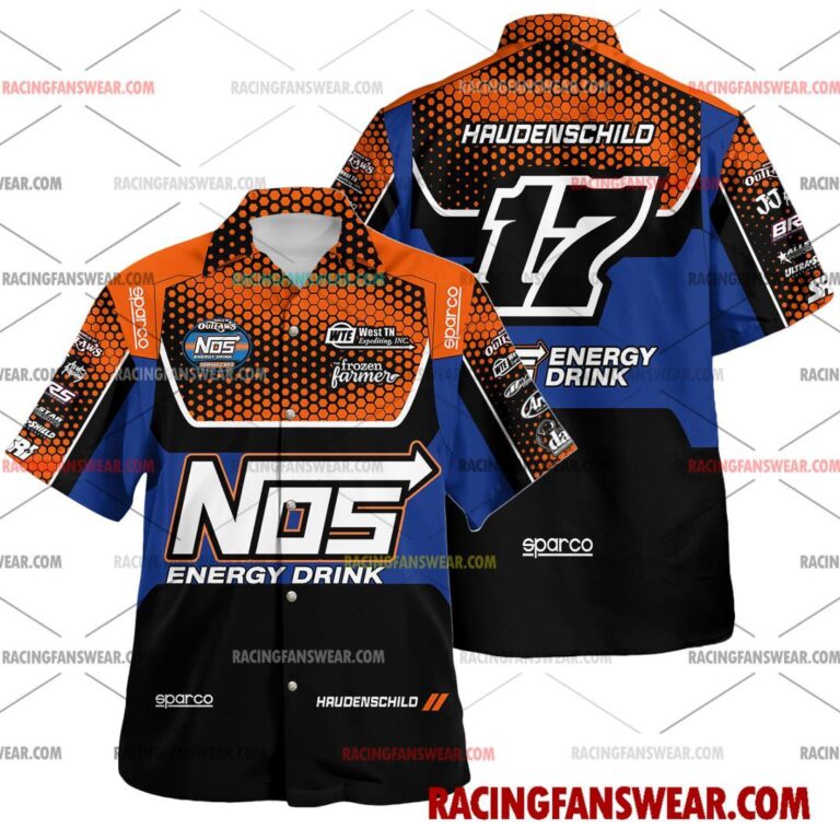 Sheldon Haudenschild World of Outlaws Racing 2025 Uniform Apparel Clothes Hawaiian Polo Shirts Suit for daily life, Fabric: 95% polyester and 5% spandex, Regular fit, Stitch Color: automatically matched based on patterns