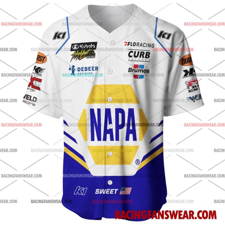 Brad Sweet World of Outlaws Racing 2025 Uniform Apparel Clothes Baseball Jersey Hockey Jersey Suit for daily life, Fabric: 95% polyester and 5% spandex, Regular fit, Stitch Color: automatically matched based on patterns