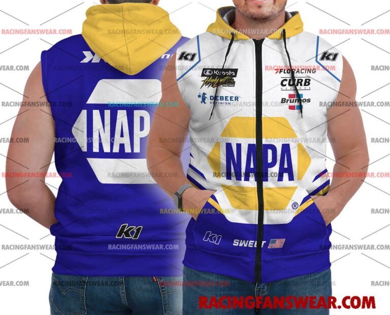 Brad Sweet World of Outlaws Racing 2025 Uniform Apparel Clothes Bomber Thick Coat Sleeveless Hoodie Hooded T-Shirt Suit for daily life, Fabric: 95% polyester and 5% spandex, Regular fit, Stitch Color: automatically matched based on patterns