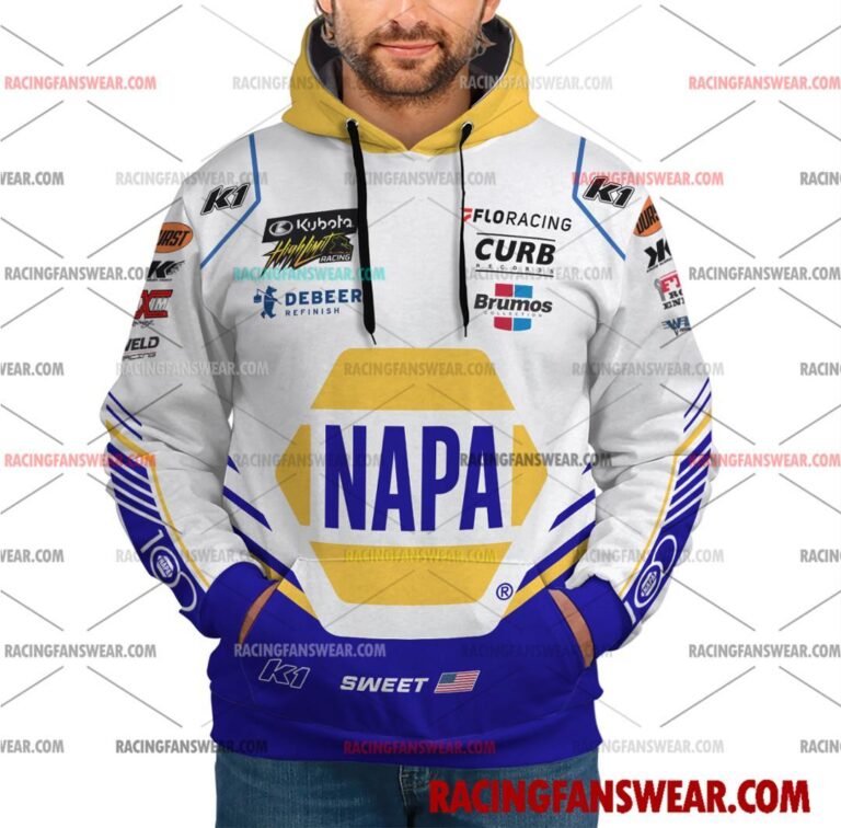 Brad Sweet World of Outlaws Racing 2025 Uniform Apparel Clothes Sweatshirt Zip Pop Top Hoodie T-Shirt Long Pant Suit for daily life, Fabric: 95% polyester and 5% spandex, Regular fit, Stitch Color: automatically matched based on patterns