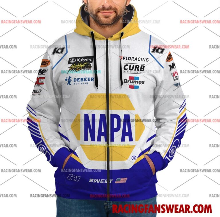 Brad Sweet World of Outlaws Racing 2025 Uniform Apparel Clothes Sweatshirt Zip Pop Top Hoodie T-Shirt Long Pant Suit for daily life, Fabric: 95% polyester and 5% spandex, Regular fit, Stitch Color: automatically matched based on patterns