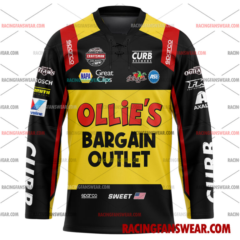 Brad Sweet World of Outlaws Racing Uniform Apparel Clothes Baseball Jersey Hockey Jersey Suit for daily life, Fabric: 95% polyester and 5% spandex, Regular fit, Stitch Color: automatically matched based on patterns