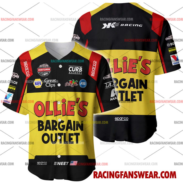 Brad Sweet World of Outlaws Racing Uniform Apparel Clothes Baseball Jersey Hockey Jersey Suit for daily life, Fabric: 95% polyester and 5% spandex, Regular fit, Stitch Color: automatically matched based on patterns