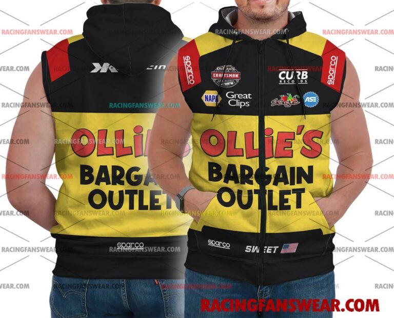 Brad Sweet World of Outlaws Racing Uniform Apparel Clothes Bomber Thick Coat Sleeveless Hoodie Hooded T-Shirt Suit for daily life, Fabric: 95% polyester and 5% spandex, Regular fit, Stitch Color: automatically matched based on patterns