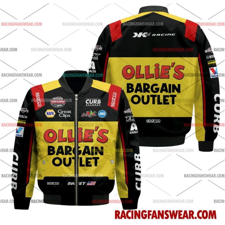 Brad Sweet World of Outlaws Racing Uniform Apparel Clothes Bomber Thick Coat Sleeveless Hoodie Hooded T-Shirt Suit for daily life, Fabric: 95% polyester and 5% spandex, Regular fit, Stitch Color: automatically matched based on patterns