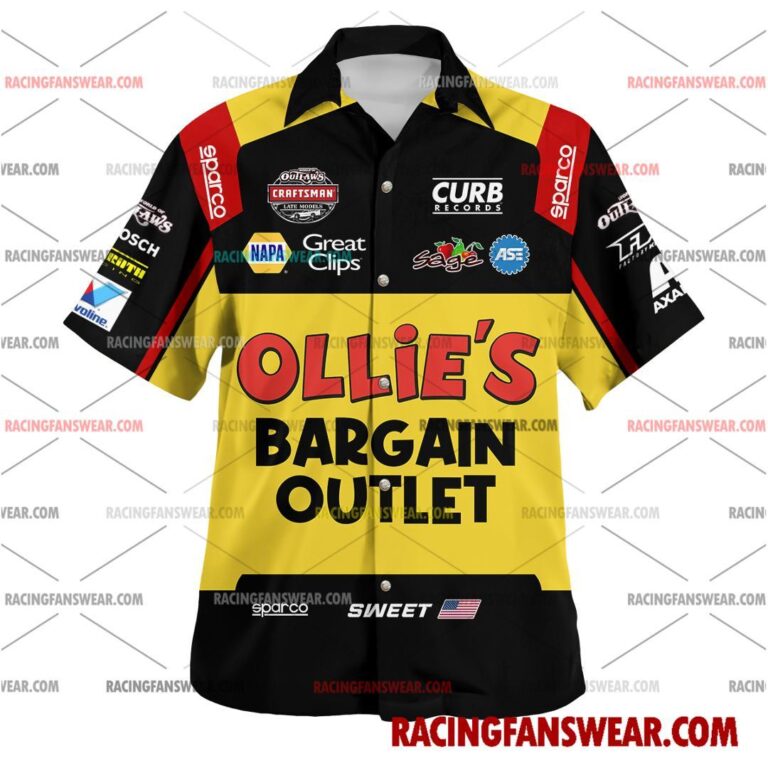 Brad Sweet World of Outlaws Racing Uniform Apparel Clothes Hawaiian Polo Shirts Suit for daily life, Fabric: 95% polyester and 5% spandex, Regular fit, Stitch Color: automatically matched based on patterns