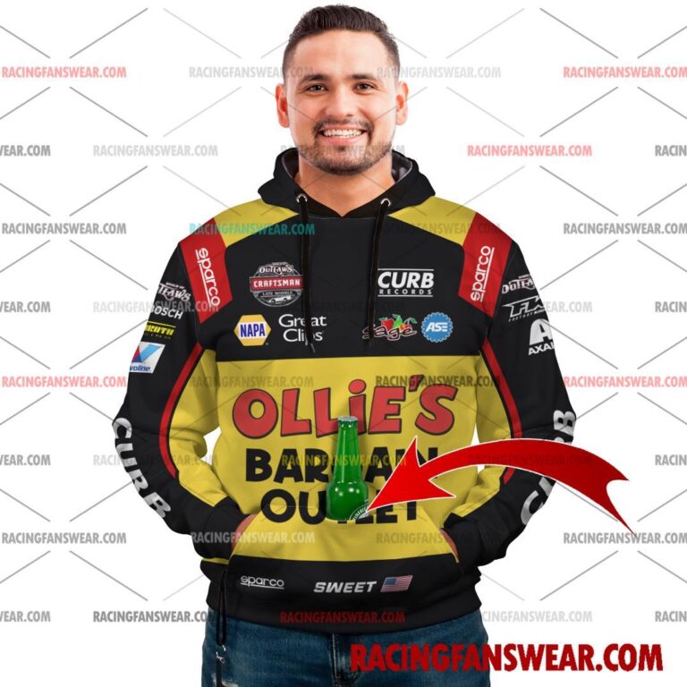 Brad Sweet World of Outlaws Racing Uniform Apparel Clothes Sweatshirt Zip Pop Top Hoodie T-Shirt Long Pant Suit for daily life, Fabric: 95% polyester and 5% spandex, Regular fit, Stitch Color: automatically matched based on patterns