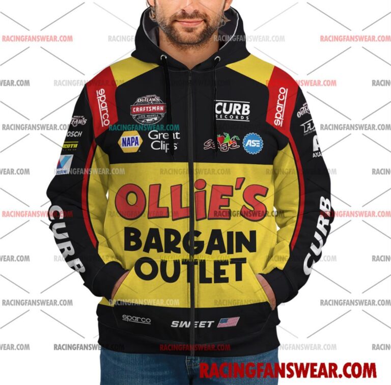 Brad Sweet World of Outlaws Racing Uniform Apparel Clothes Sweatshirt Zip Pop Top Hoodie T-Shirt Long Pant Suit for daily life, Fabric: 95% polyester and 5% spandex, Regular fit, Stitch Color: automatically matched based on patterns