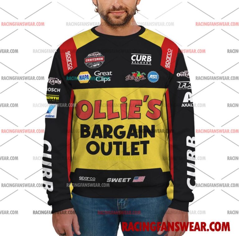 Brad Sweet World of Outlaws Racing Uniform Apparel Clothes Sweatshirt Zip Pop Top Hoodie T-Shirt Long Pant Suit for daily life, Fabric: 95% polyester and 5% spandex, Regular fit, Stitch Color: automatically matched based on patterns
