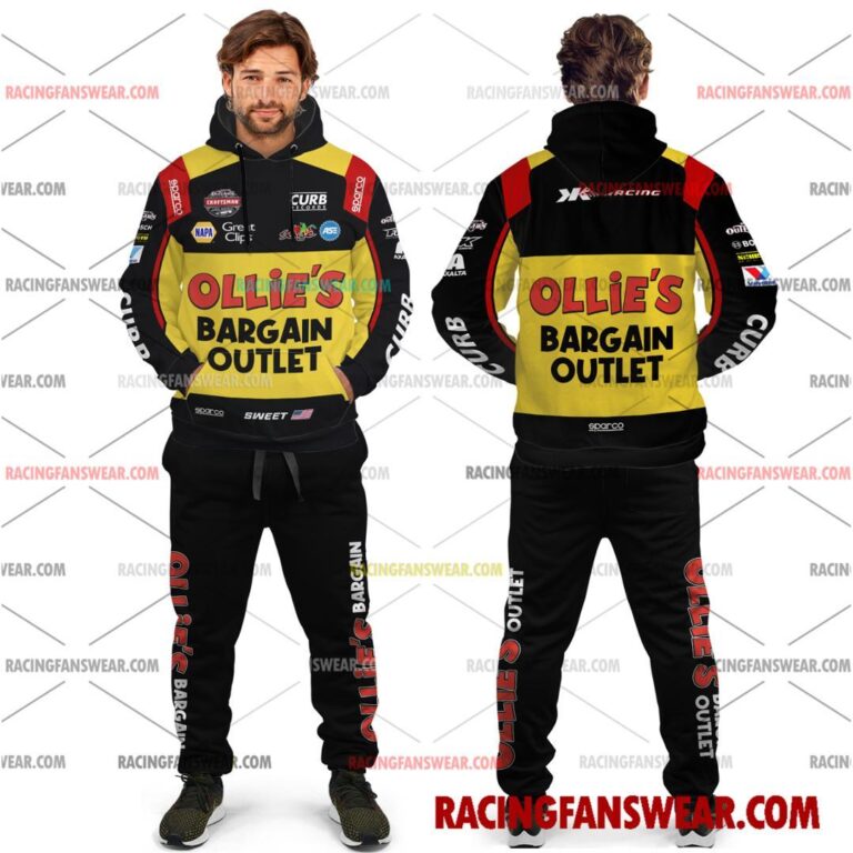 Brad Sweet World of Outlaws Racing Uniform Apparel Clothes Sweatshirt Zip Pop Top Hoodie T-Shirt Long Pant Suit for daily life, Fabric: 95% polyester and 5% spandex, Regular fit, Stitch Color: automatically matched based on patterns