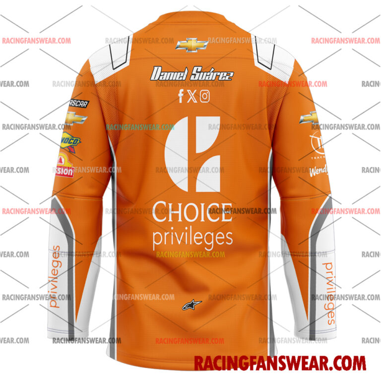 Nascar store - Loyal fans of Daniel Suarez's Men's Baseball Jersey,Women's Baseball Jersey,Kid's Baseball Jersey,Men's Hockey Jerseys,WoMen's Hockey Jerseys,Youth's Hockey Jerseys:vintage nascar racing suit,uniform,apparel,shirts,merch,merchandise,jersey,hoodie,jackets,shorts,sweatshirt,outfits,clothes