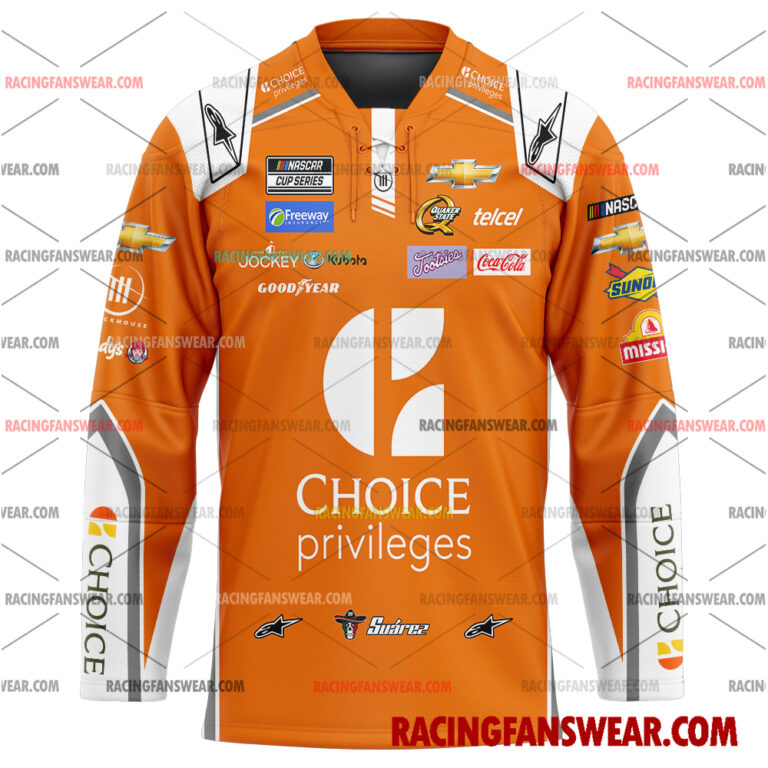 Nascar store - Loyal fans of Daniel Suarez's Men's Baseball Jersey,Women's Baseball Jersey,Kid's Baseball Jersey,Men's Hockey Jerseys,WoMen's Hockey Jerseys,Youth's Hockey Jerseys:vintage nascar racing suit,uniform,apparel,shirts,merch,merchandise,jersey,hoodie,jackets,shorts,sweatshirt,outfits,clothes