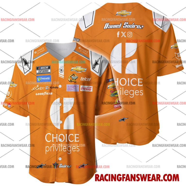 Nascar store - Loyal fans of Daniel Suarez's Men's Baseball Jersey,Women's Baseball Jersey,Kid's Baseball Jersey,Men's Hockey Jerseys,WoMen's Hockey Jerseys,Youth's Hockey Jerseys:vintage nascar racing suit,uniform,apparel,shirts,merch,merchandise,jersey,hoodie,jackets,shorts,sweatshirt,outfits,clothes