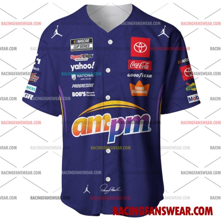 Nascar store - Loyal fans of Denny Hamlin's Men's Baseball Jersey,Women's Baseball Jersey,Kid's Baseball Jersey,Men's Hockey Jerseys,WoMen's Hockey Jerseys,Youth's Hockey Jerseys:vintage nascar racing suit,uniform,apparel,shirts,merch,merchandise,jersey,hoodie,jackets,shorts,sweatshirt,outfits,clothes