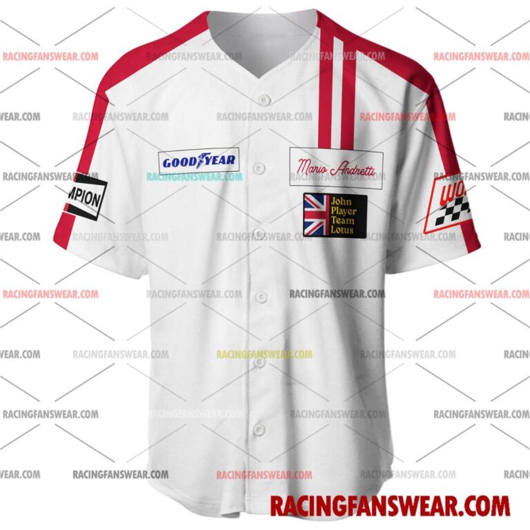 Formula One store - Loyal fans of Mario Andretti's Men's Baseball Jersey,Women's Baseball Jersey,Kid's Baseball Jersey,Men's Hockey Jerseys,WoMen's Hockey Jerseys,Youth's Hockey Jerseys:vintage formula one racing suit,uniform,apparel,shirts,merch,merchandise,jersey,hoodie,jackets,shorts,sweatshirt,outfits,clothes