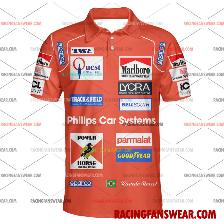 Formula One store - Loyal fans of Ricardo Rosset's Unisex Hawaiian Shirt,Unisex Polo Shirt,Kid Hawaiian Shirt,Kid Polo Shirt:vintage formula one racing suit,uniform,apparel,shirts,merch,merchandise,jersey,hoodie,jackets,shorts,sweatshirt,outfits,clothes